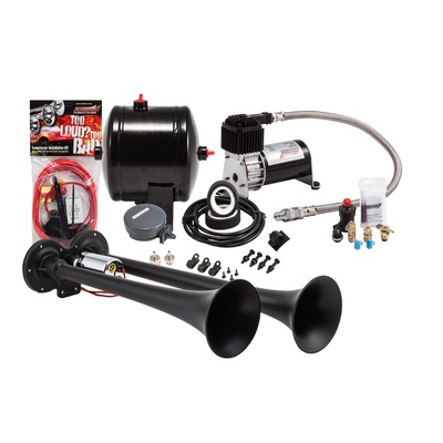 Kleinn Train Horns Complete Dual Truck Air Horn Package with 120 PSI Sealed Air System - HK2-1